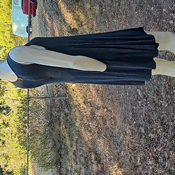 LIVE LOVE TEXAS Spandex & Rayon Grey circular swing dress RETRO BRAND USA Sm - Picture 4 of 8